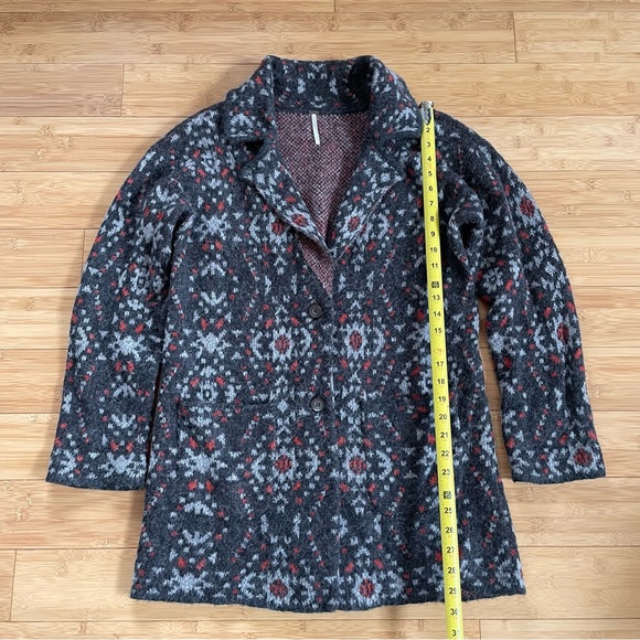 Free People Aztec Alpaca Wool Sweater Coat - Picture 9 of 12